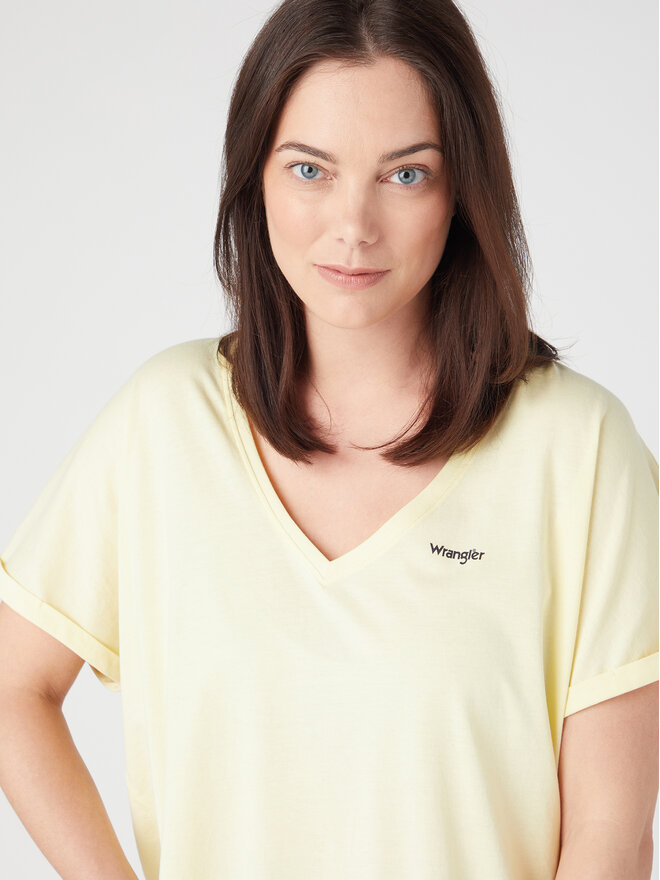 Wrangler Wrangler Camiseta W7XKEVX6Z 112328929 Amarillo Regular Fit