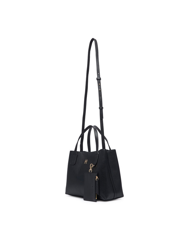 Tommy Hilfiger Handtasche Tommy Hilfiger Th Icon Mini Satchel AW0AW18722 Schwarz