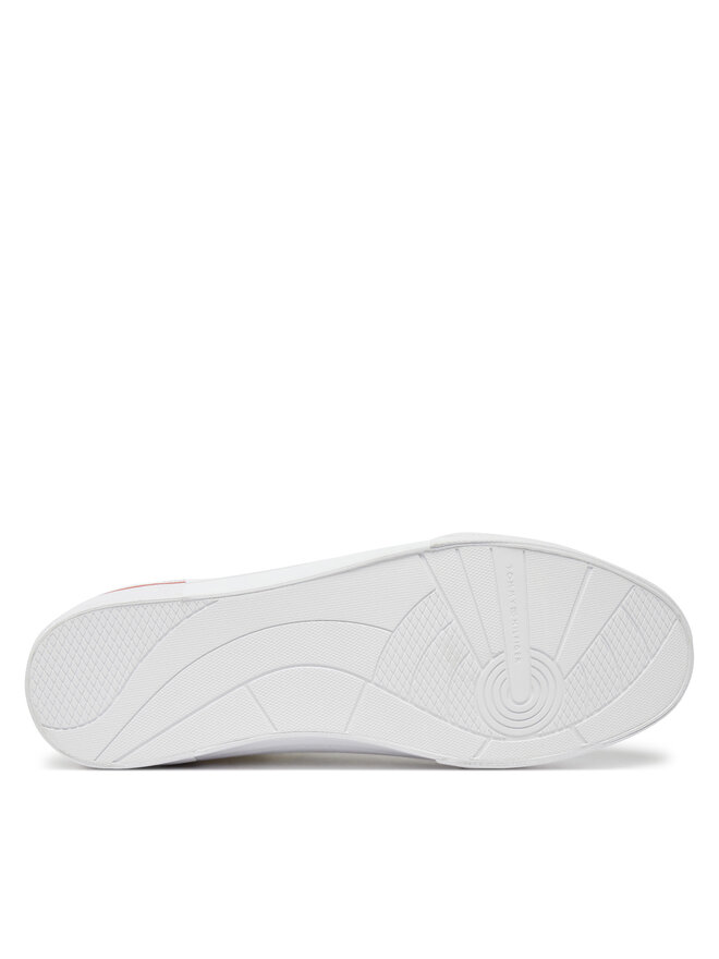 Tommy Hilfiger Sneakers aus Stoff Tommy Hilfiger Core Corporate Vulc Canvas FM0FM05398 Weiß