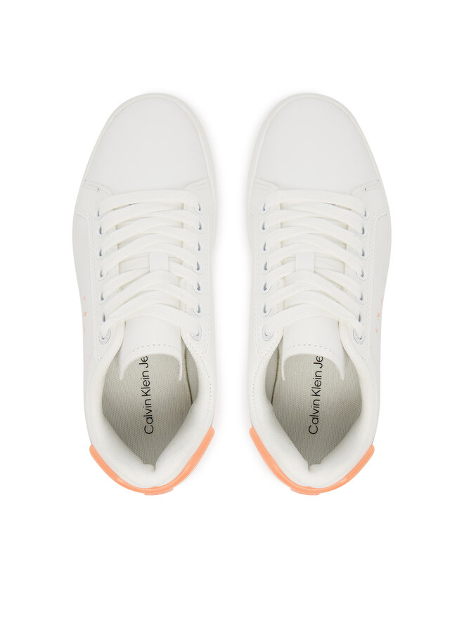 Calvin Klein Jeans Snīkeri Calvin Klein Jeans Classic Cupsole Ru Patch Lth Wn YW0YW01845 Balts
