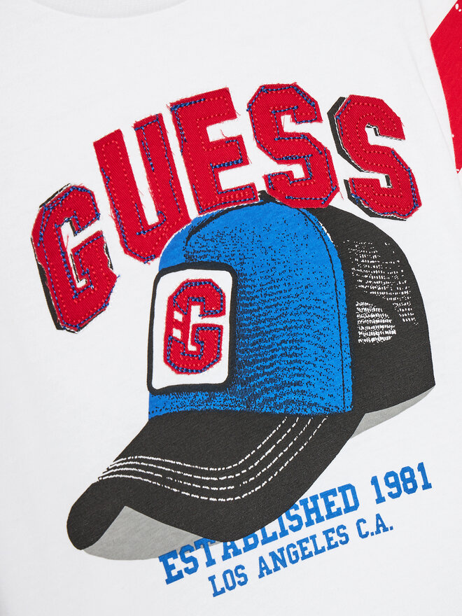 Guess Guess Camiseta N4YI04 K8HM4 Blanco Regular Fit