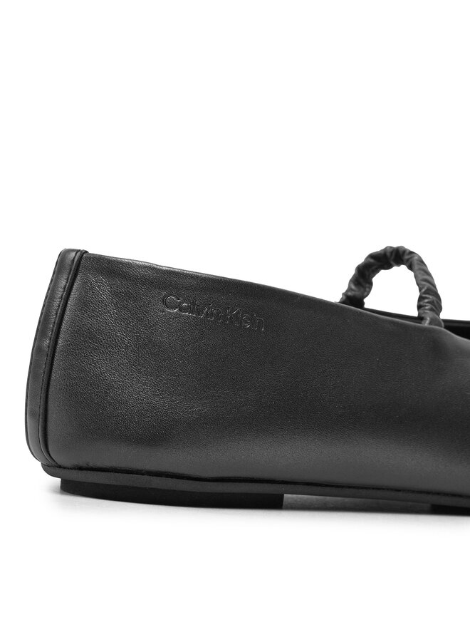 Calvin Klein Balerina Calvin Klein Ballerina W/Strap Pearl Lth HW0HW02136 Fekete