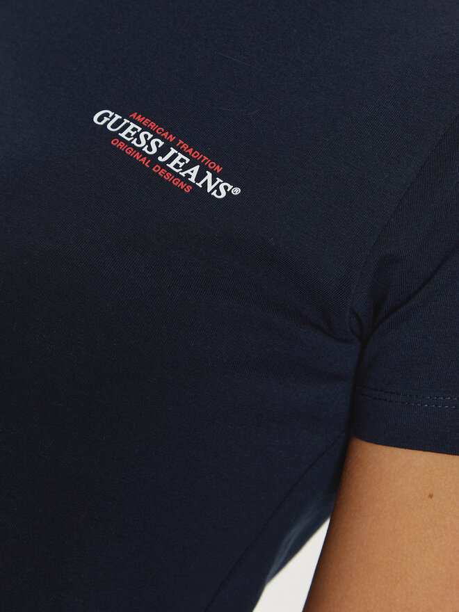 Guess Jeans Guess Jeans Póló W4YI02 J1314 Sötétkék Slim Fit