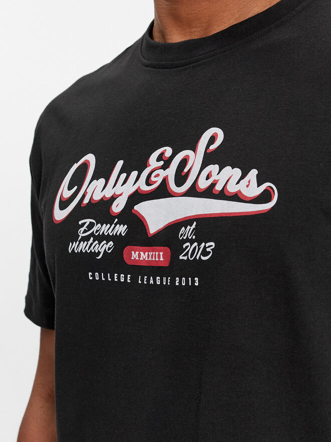 Only & Sons Only & Sons Marškinėliai Lenny 22028593 Juoda Regular Fit