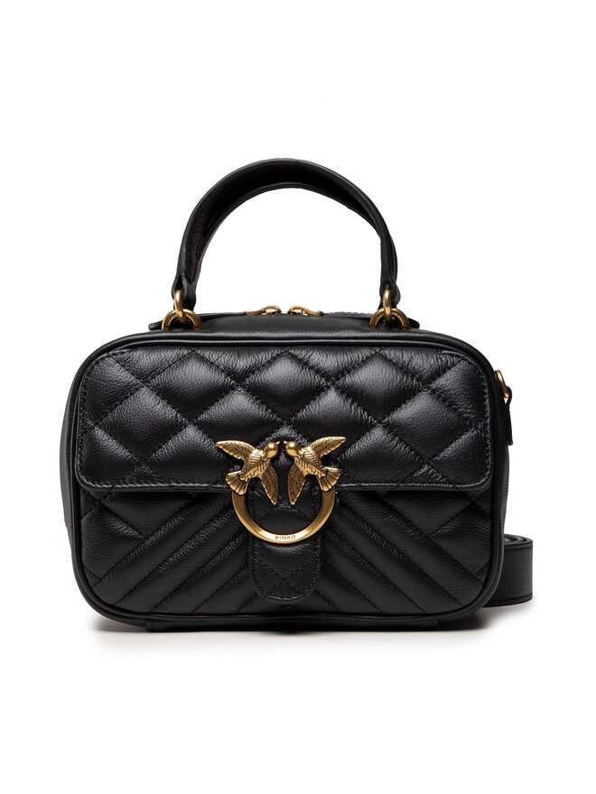 Handtasche Pinko Love Mini Square V Quilt Mix Fl AI 21 22 PLTT 1P22BR Y7FX Schwarz eschuhe