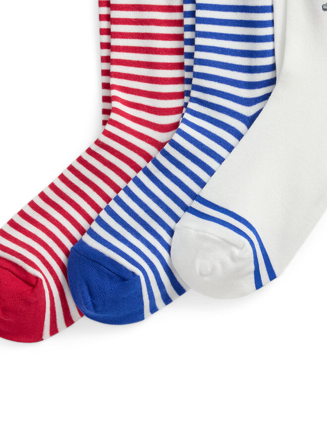 Polo Ralph Lauren Zestaw 3 par wysokich skarpet damskich Polo Ralph Lauren 455972026001 Kolorowy
