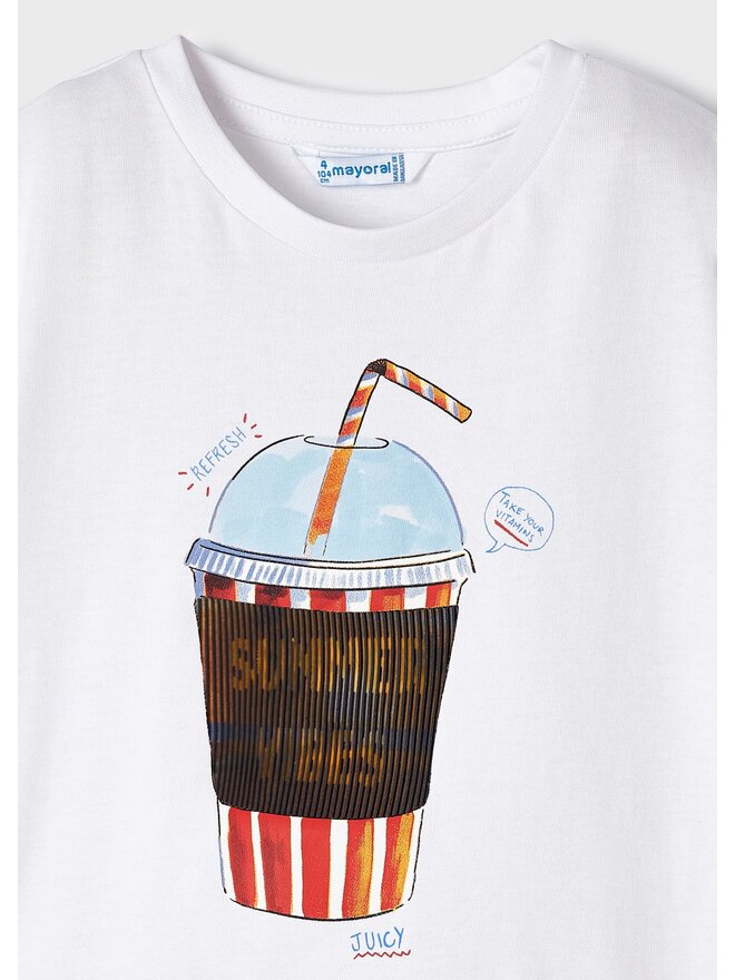 Mayoral Mayoral T-Shirt 3014 Λευκό Regular Fit