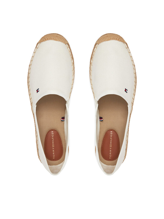 Tommy Hilfiger Espadrilles Tommy Hilfiger Flag Canvas Espadrille FW0FW08541 Ekru