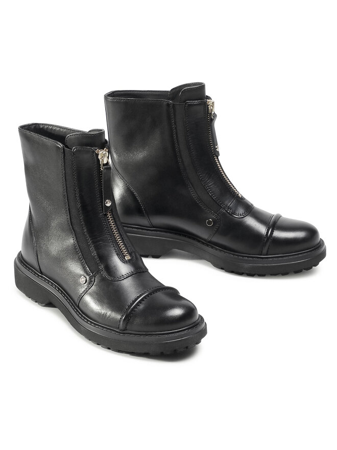 Geox Schnürstiefeletten Geox D Asheely B D047AB 00043 C9999 Schwarz