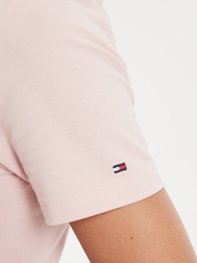 Tommy Hilfiger Tommy Hilfiger Pólóing Script WW0WW43624 Rózsaszín Slim Fit