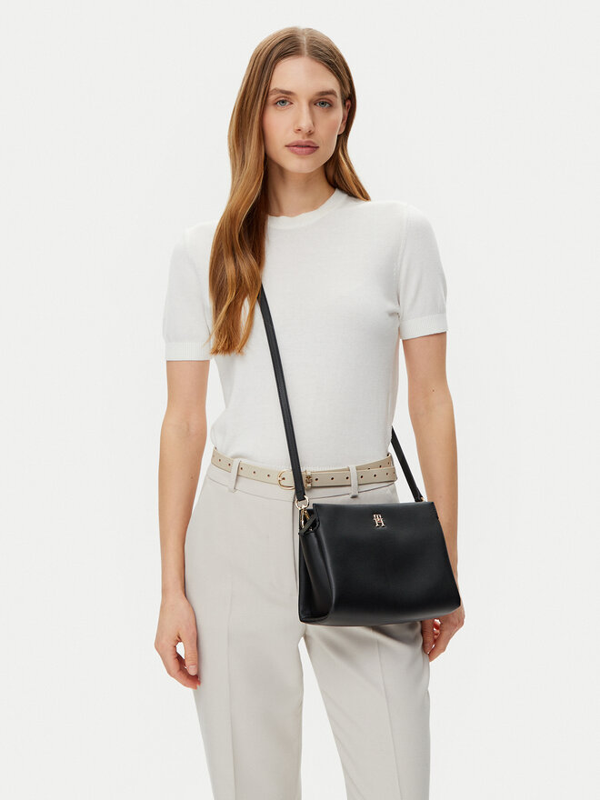 Tommy Hilfiger Kabelka Tommy Hilfiger Th Legacy Mini Crossover AW0AW17225 Černá