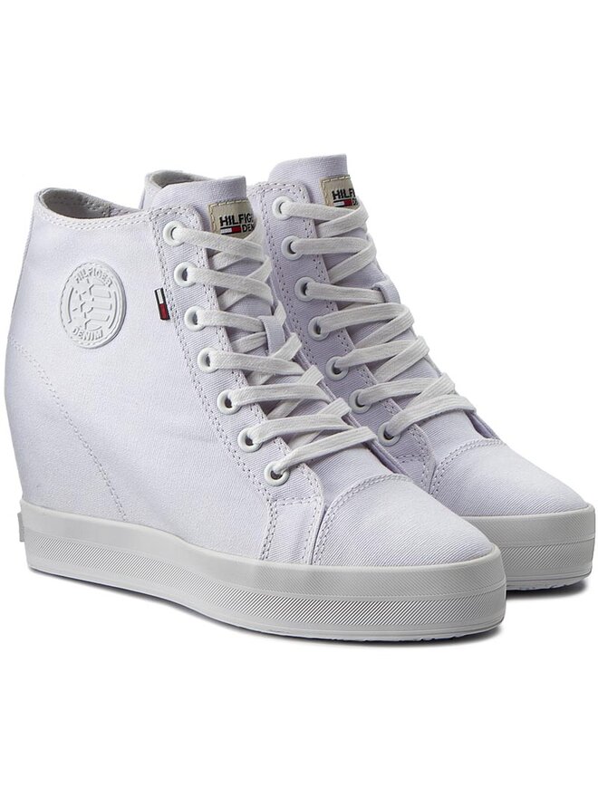 Tommy Hilfiger Sneakers Tommy Hilfiger DENIM Nice Wedge 1D1 FW0FW00936 Weiß