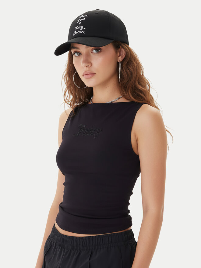 Juicy Couture Бейсболка Juicy Couture Peace Love And Juicy JCAWH225703 Чорний