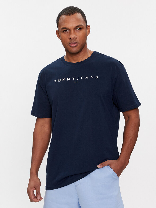 Tommy Jeans Tommy Jeans Póló Linear Logo DM0DM17993 Sötétkék Regular Fit