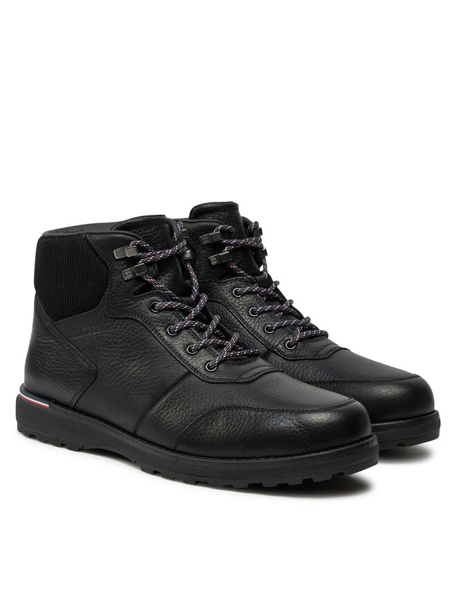 Tommy Hilfiger Polacchine Tommy Hilfiger Corporate Warm Outdoor Lth Boot FM0FM05148 Nero