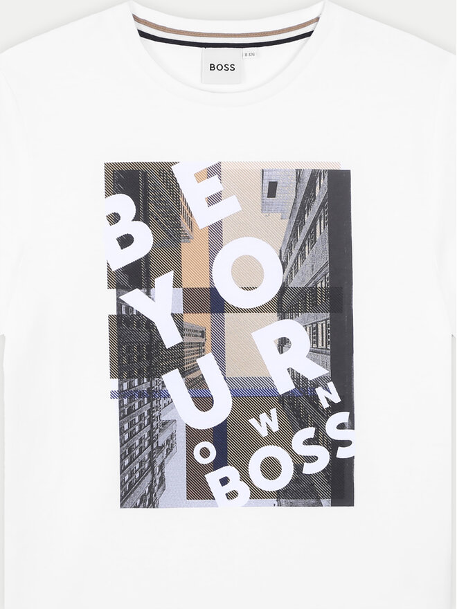 BOSS BOSS Camiseta J51217 S Blanco Regular Fit