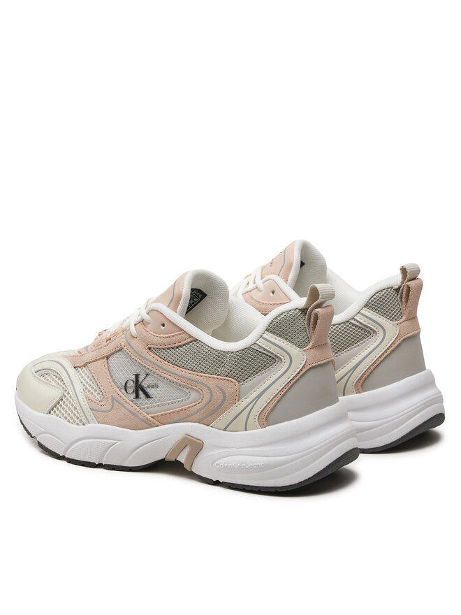 Calvin Klein Jeans Αθλητικά Calvin Klein Jeans Retro Tennis Su-Mesh Wn YW0YW00891 Μπεζ