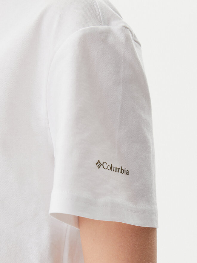 Columbia Columbia T-Shirt Rolling Bend™ 2119991 Λευκό Regular Fit
