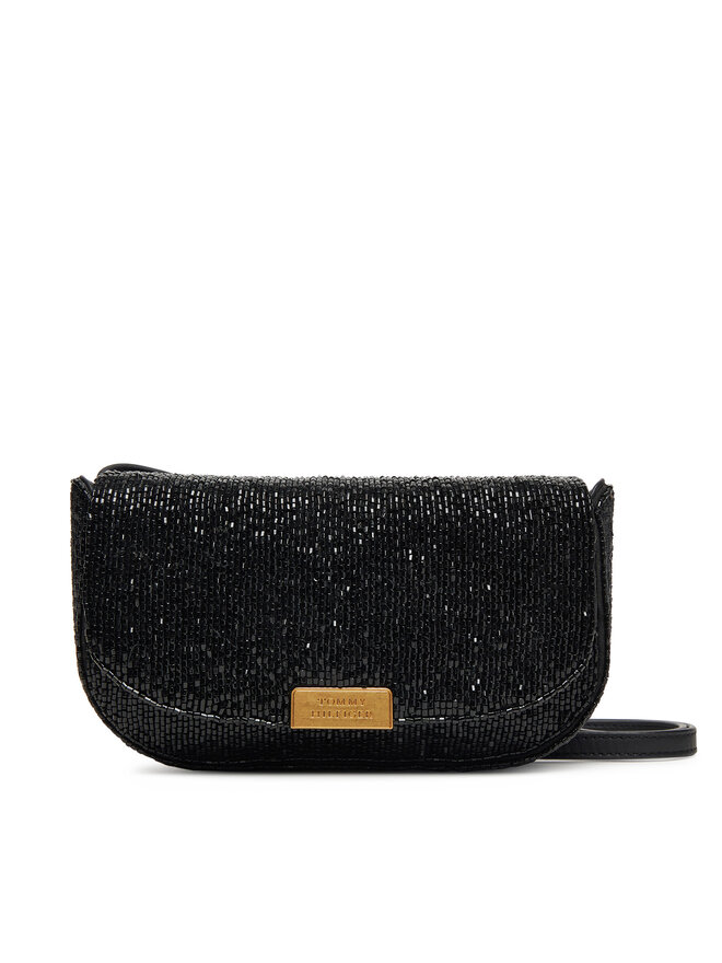 Tommy Hilfiger Τσάντα Tommy Hilfiger Party Le Mini Crossover Beaded AW0AW17940 Μαύρο