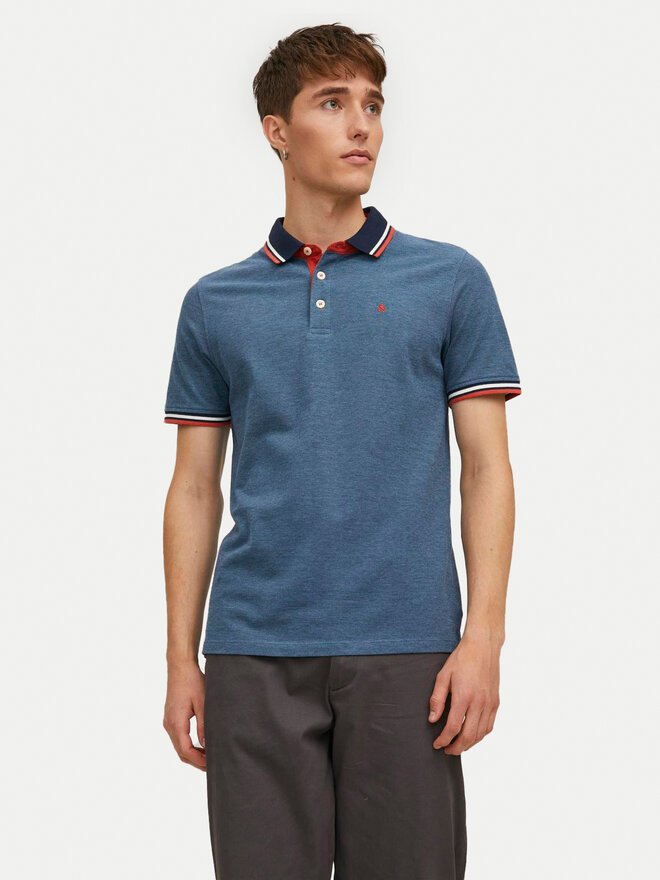 Jack&Jones Jack&Jones Pólóing Paulos 12136668 Kék Slim Fit
