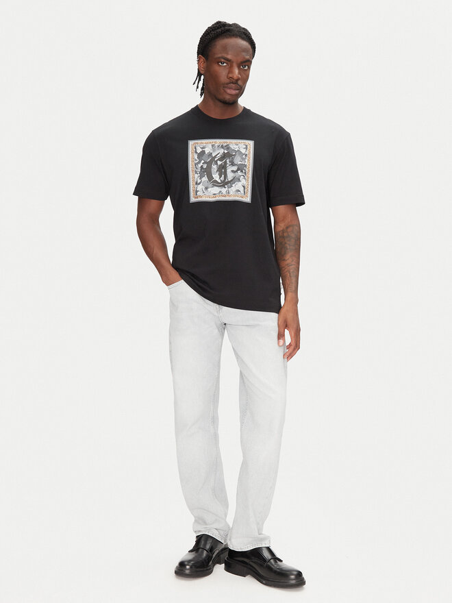 Just Cavalli Just Cavalli T-Shirt 78OAHC10 Schwarz Regular Fit