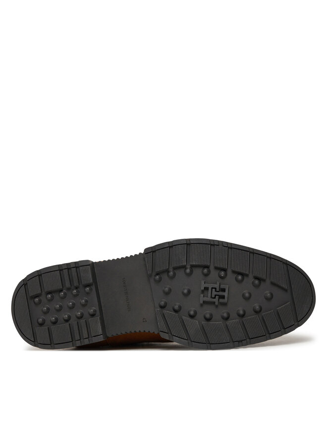 Tommy Hilfiger Боти тип челси Tommy Hilfiger Casual Cleated Suede Chelsea FM0FM05037 Кафяв