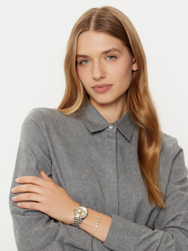 U.S. Polo Assn. Pulksteņa un rokassprādzes komplekts U.S. Polo Assn. Giselle USP6332TW Sudraba