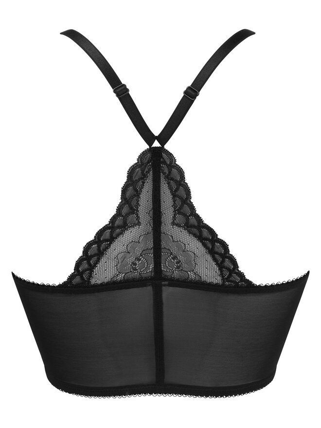 Gossard Gossard Bralette melltartó Superboost Deep V 7718 Fekete