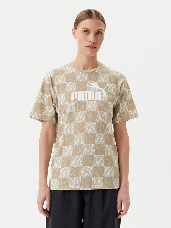 Puma Puma Marškinėliai Ess Graphic 685070 Smėlio Loose Fit