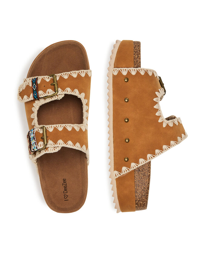 DeeZee Klapki DeeZee LB-P1684 Brązowy