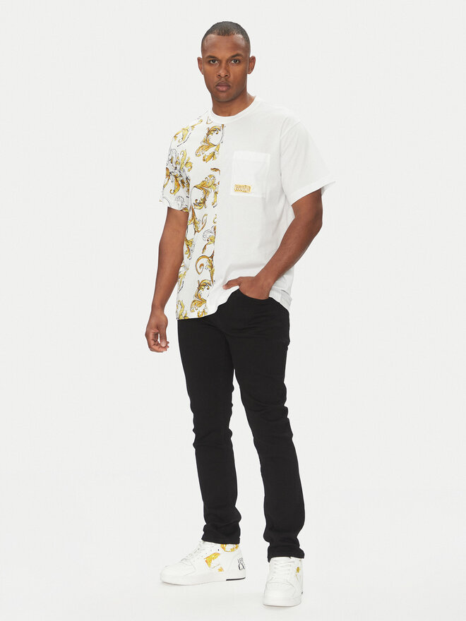 Versace Jeans Couture Versace Jeans Couture Camiseta 78GAH609 Blanco Regular Fit