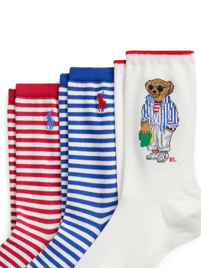 Polo Ralph Lauren Zestaw 3 par wysokich skarpet damskich Polo Ralph Lauren 455972026001 Kolorowy