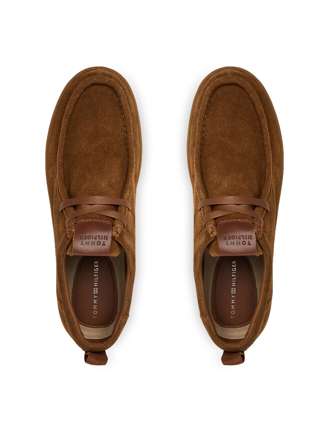 Tommy Hilfiger Nizki čevlji Tommy Hilfiger Modern Light Suede Moc Toe Shoe FM0FM05501 Rjava