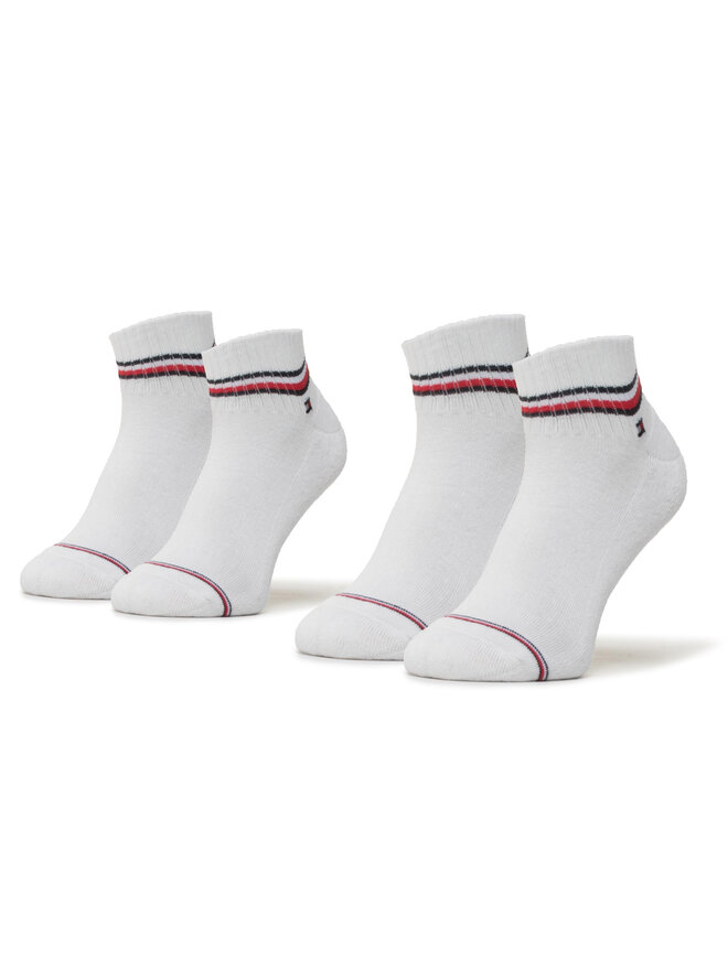 Tommy Hilfiger Set di 2 paia di calzini corti da uomo Tommy Hilfiger 100001094 Bianco