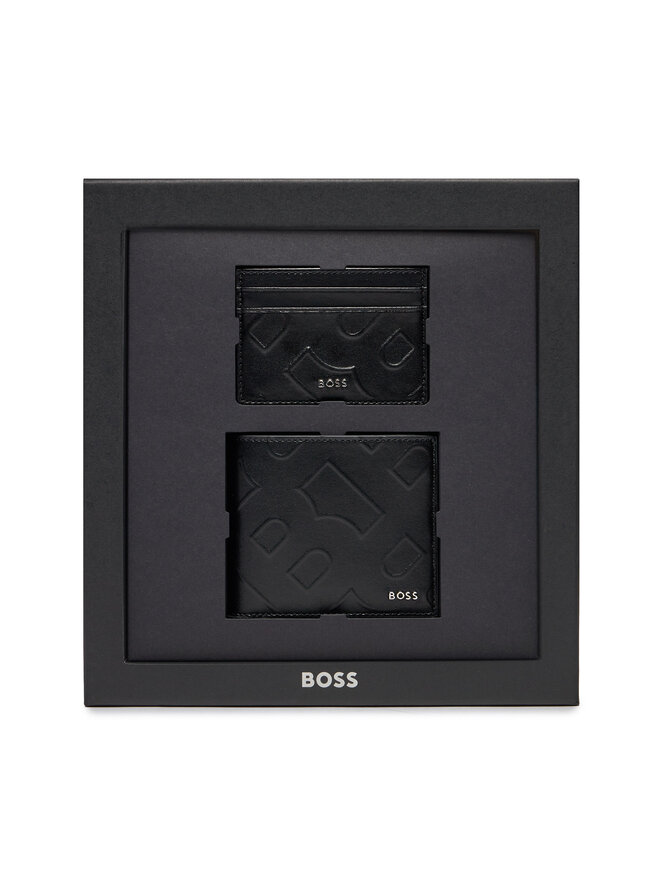 BOSS Sada peněženka a pouzdro na karty Boss Gbbm 8Cc Card Case 50513668 Černá