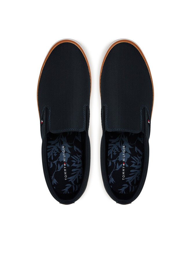 Tommy Hilfiger Tenisice Tommy Hilfiger Th Hi Vulc Core Low Ii Slipon FM0FM05514 Tamnoplava