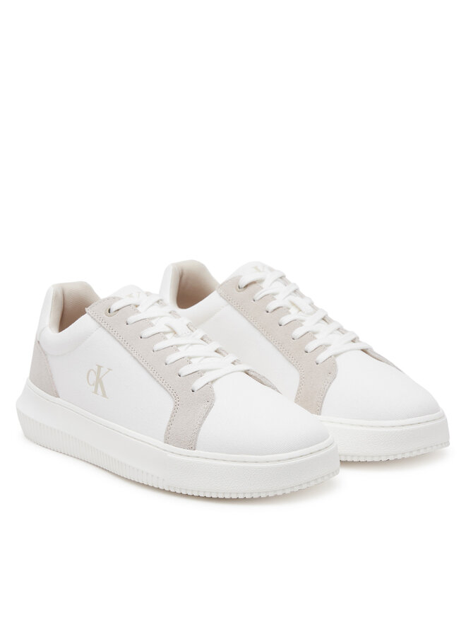 Calvin Klein Jeans Sneakersy Calvin Klein Jeans Chunky Cupsole Mg Canvas YM0YM01219 Biały