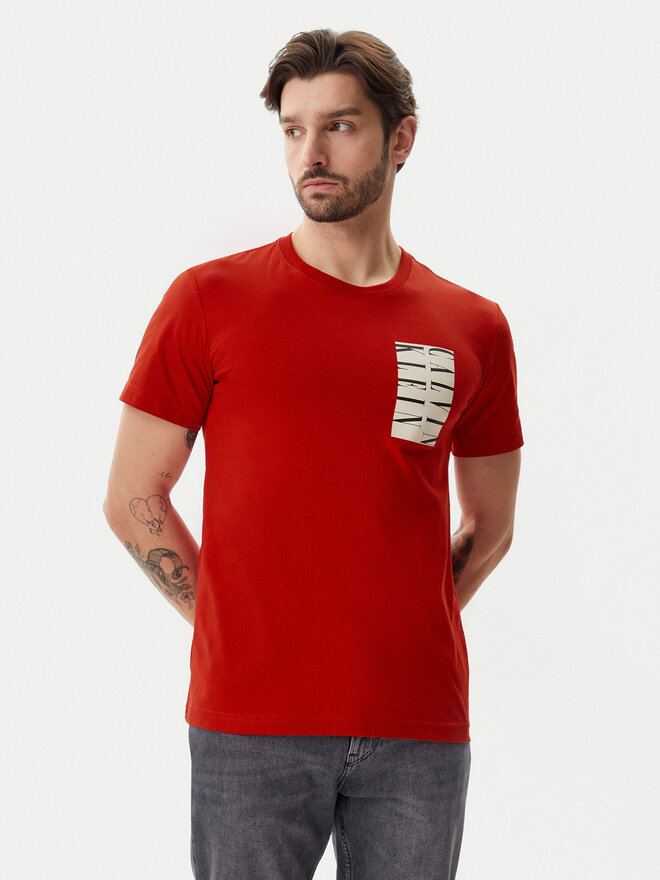 Calvin Klein Jeans Calvin Klein Jeans Camiseta Serif Box Graphic J30J327474 Rojo Regular Fit