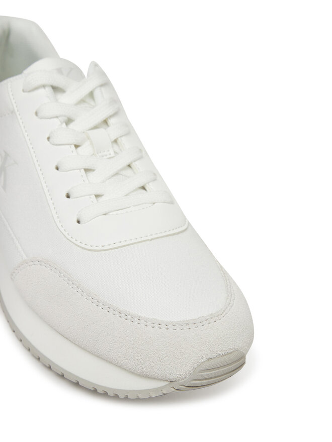 Calvin Klein Jeans Sneakersy Calvin Klein Jeans Retro Runner Low Laceup Canvas YW0YW01888 Biały