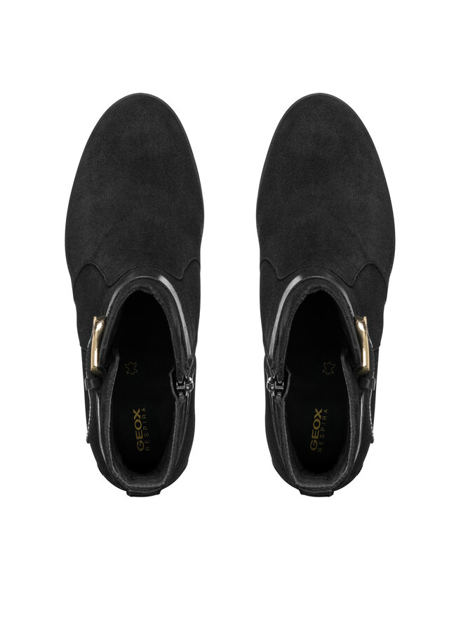 Geox Členková obuv Geox D Elidea Wedge D46VQA 02243 C9999 Čierna