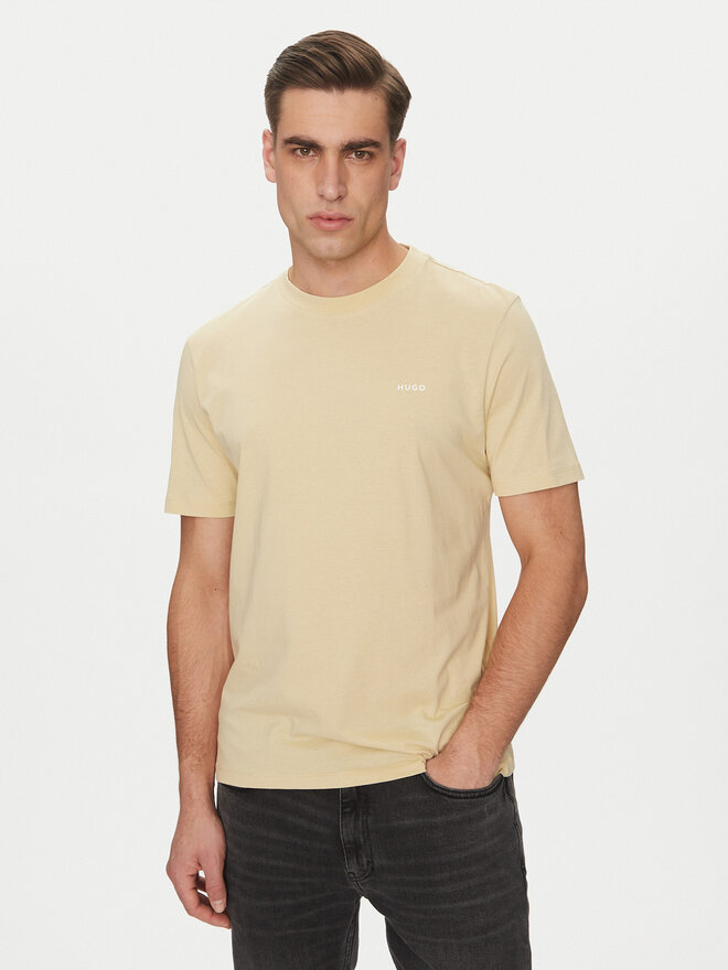 HUGO HUGO Camiseta Dero222 50466158 Beis Regular Fit