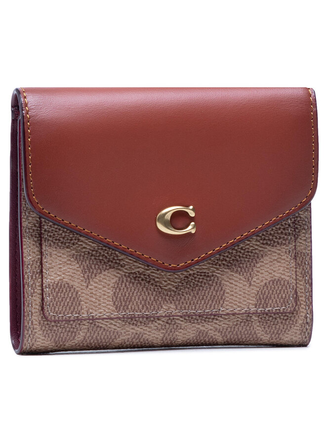 Portefeuille femme petit format Coach Cb Cc Sg Wyn Sm Wl C2329 B4NQ4 Marron chaussures
