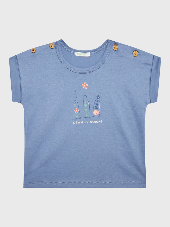 United Colors Of Benetton United Colors Of Benetton T-Shirt 3096A102A Blau Regular Fit