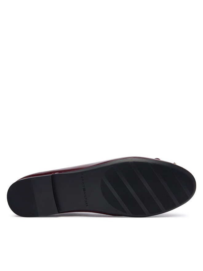 Tommy Hilfiger Ballerinas Tommy Hilfiger Th Charm Patent Ballerina FW0FW09481 Dunkelrot