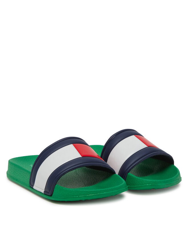 Tommy Hilfiger Klapki Tommy Hilfiger T3X0-33915-1172 Zielony