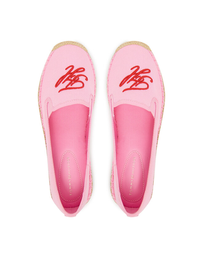 Tommy Hilfiger Espadrilles Tommy Hilfiger Th Script Summer Espadrille FW0FW09240 Rosa