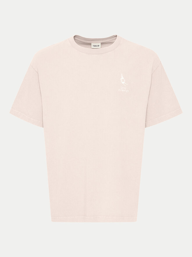 Solid Solid T-shirt Ismail 21108240 Narančasta Regular Fit
