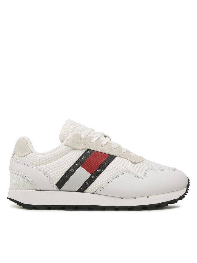 Sneakers Tommy Jeans Retro Runner Ess EM0EM01081 Blanc chaussures
