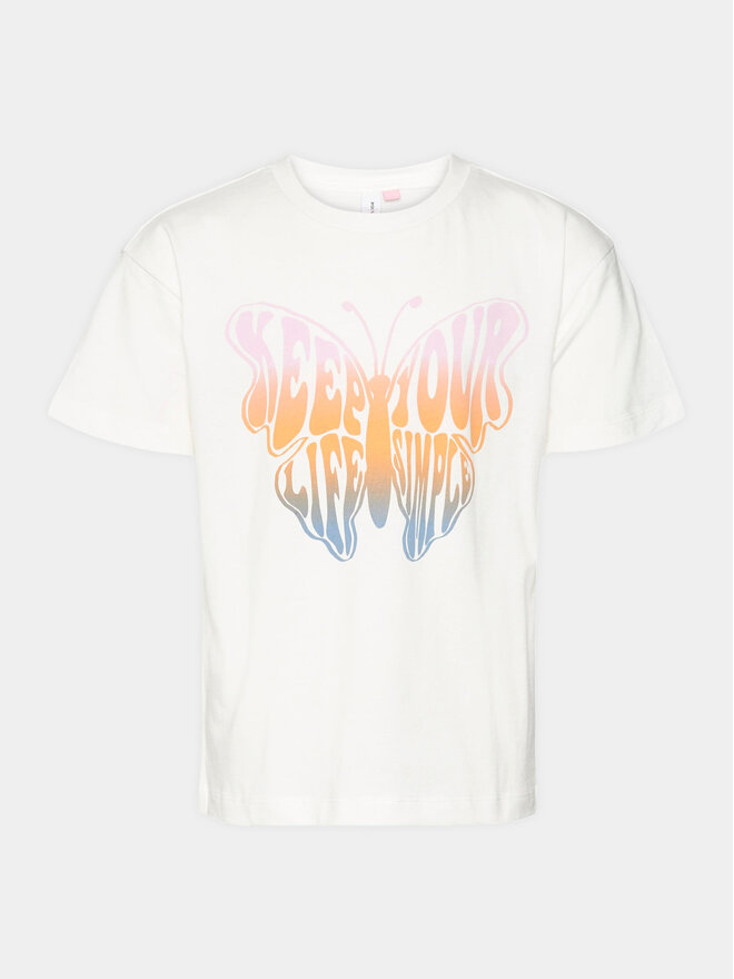 Vero Moda Girl Vero Moda Girl T-Shirt Love Kelly 10303731 Λευκό Regular Fit