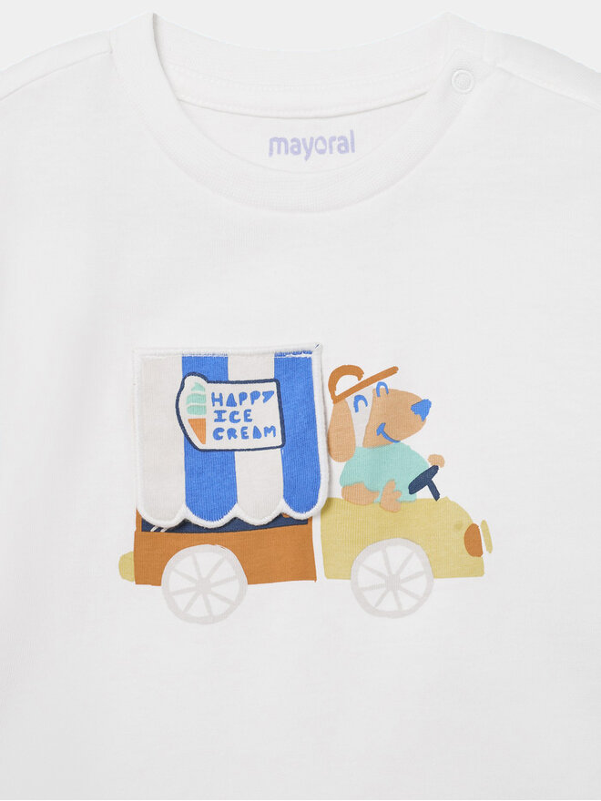 Mayoral Mayoral Marškinėliai 1031 Balta Regular Fit